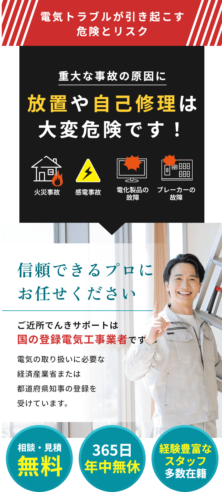 ご近所でんきサポートトラブル